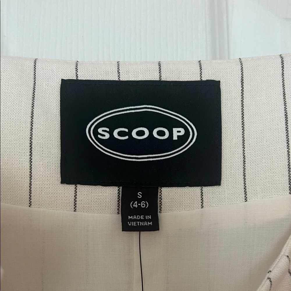 Cream Pinstripe Blazer Jacket - and vest both size Small - Picture 5 of 6